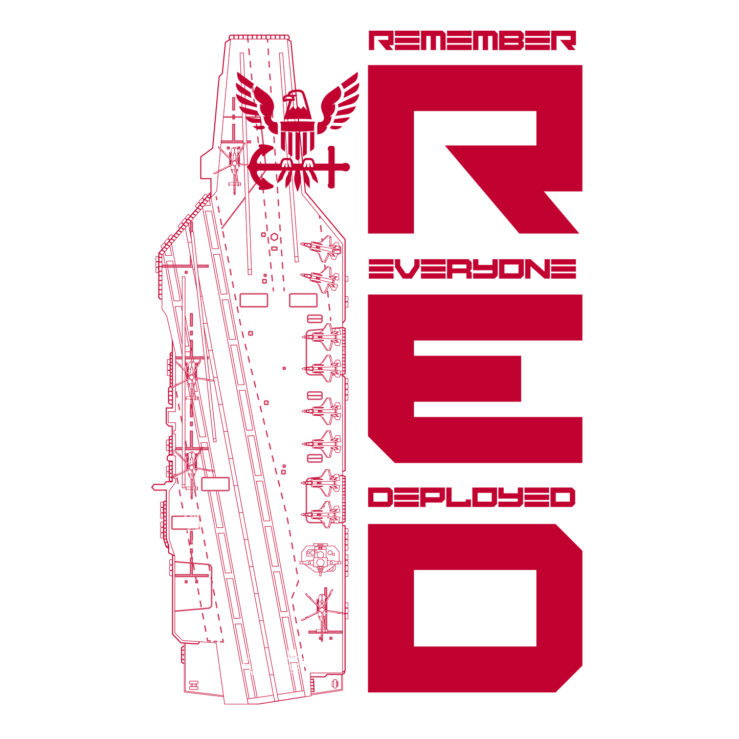 DIA Remember Everyone Deployed R.E.D. Navy Edition Hoodie