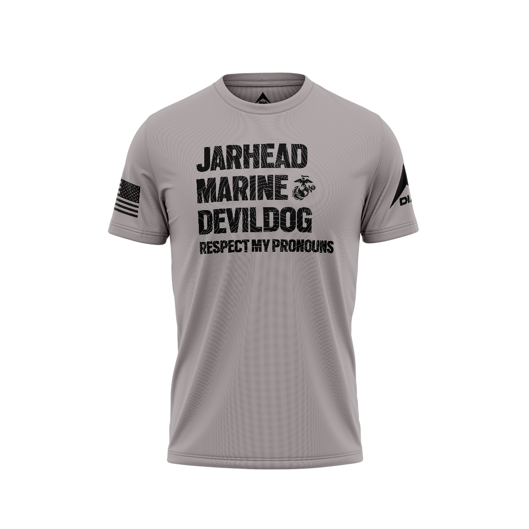 DIA Respect My Pronouns USMC Jarhead Version T-Shirt