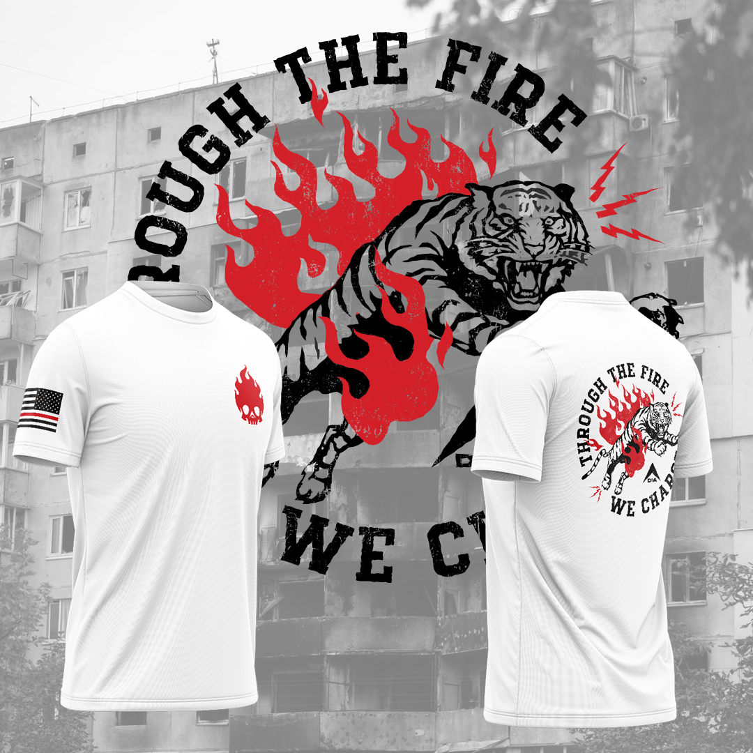 DIA Through the Fire We Charge Men's Tee Shirt