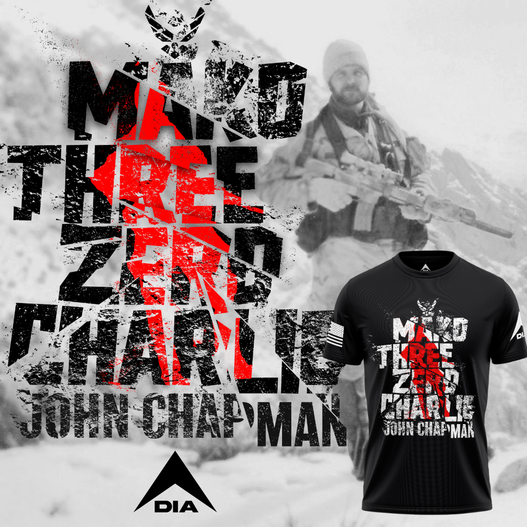 DIA Military Legends: John Chapman Mako Three Zero Charlie Back Print T-Shirt