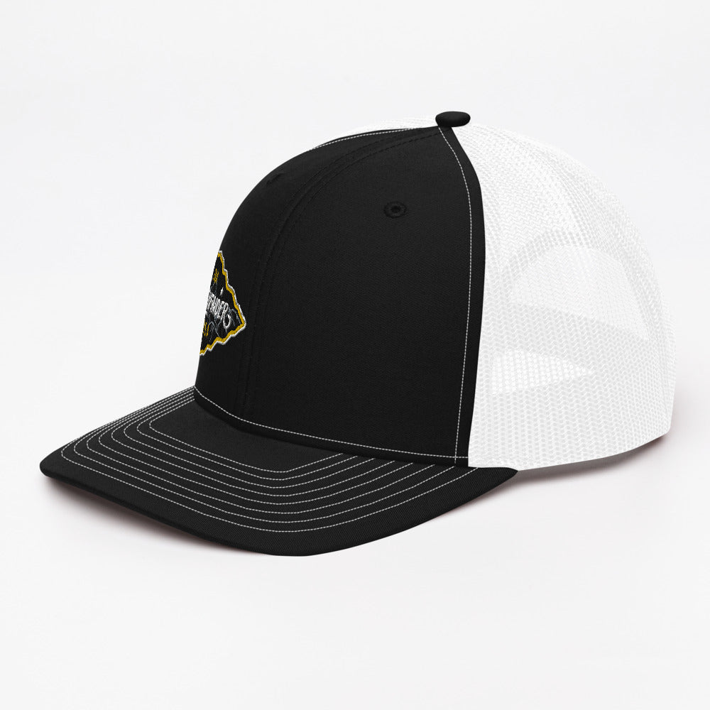 DIA Pathfinder Trucker Cap | Black/White | Men & Women | The Trucker Cap To Blaze Your Own Path to Greatness | Right
