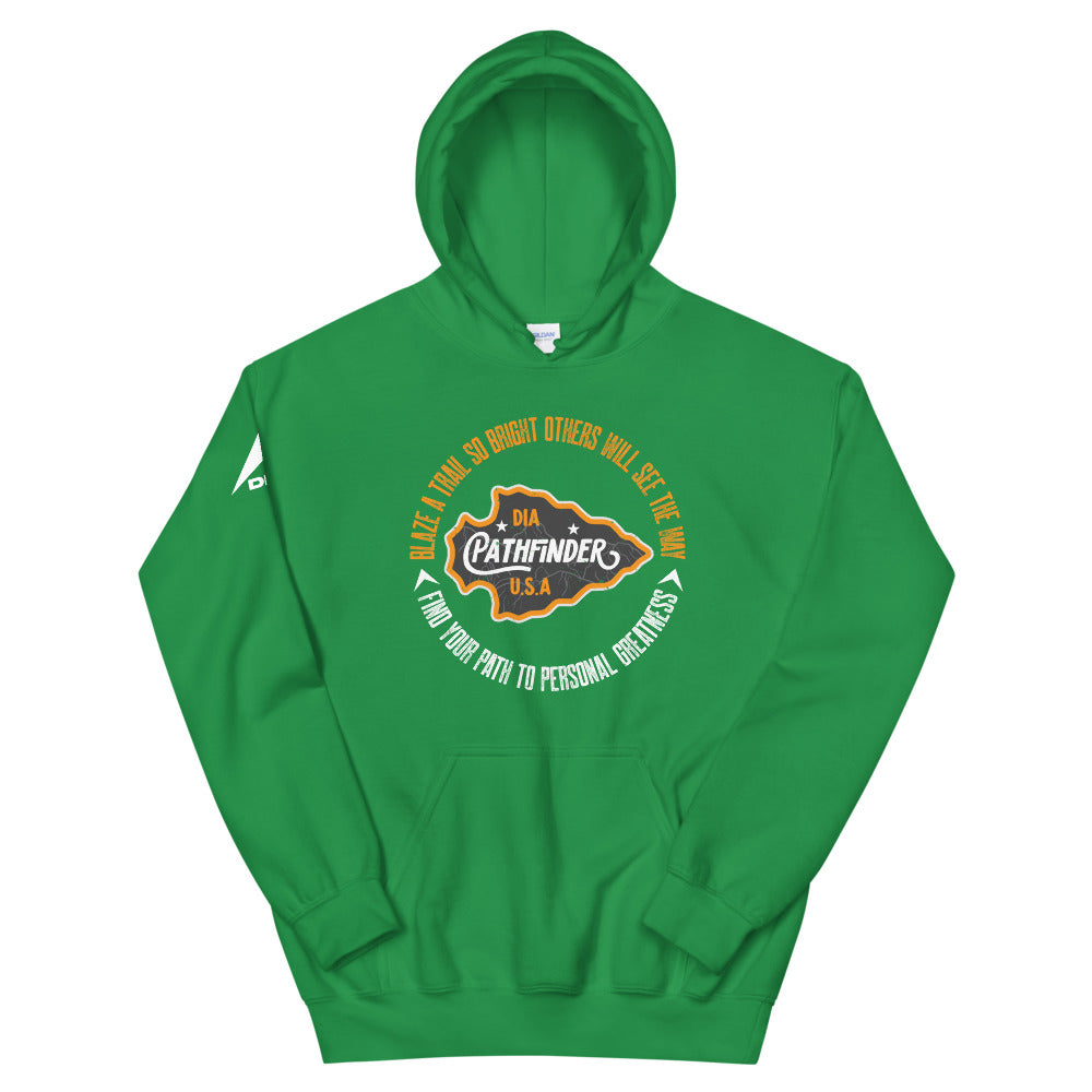 DIA Pathfinder Trailblazer Hoodie | Irish Green | Men & Women | Blaze Your Own Path to Success