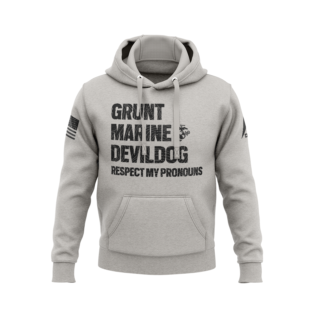 DIA Respect My Pronouns USMC Grunt Hoodie