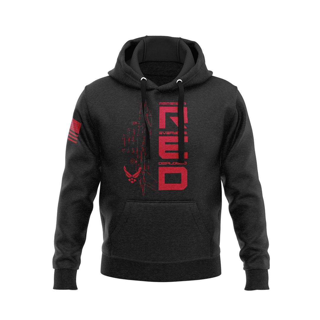 DIA Remember Everyone Deployed R.E.D. Air Force Edition Hoodie