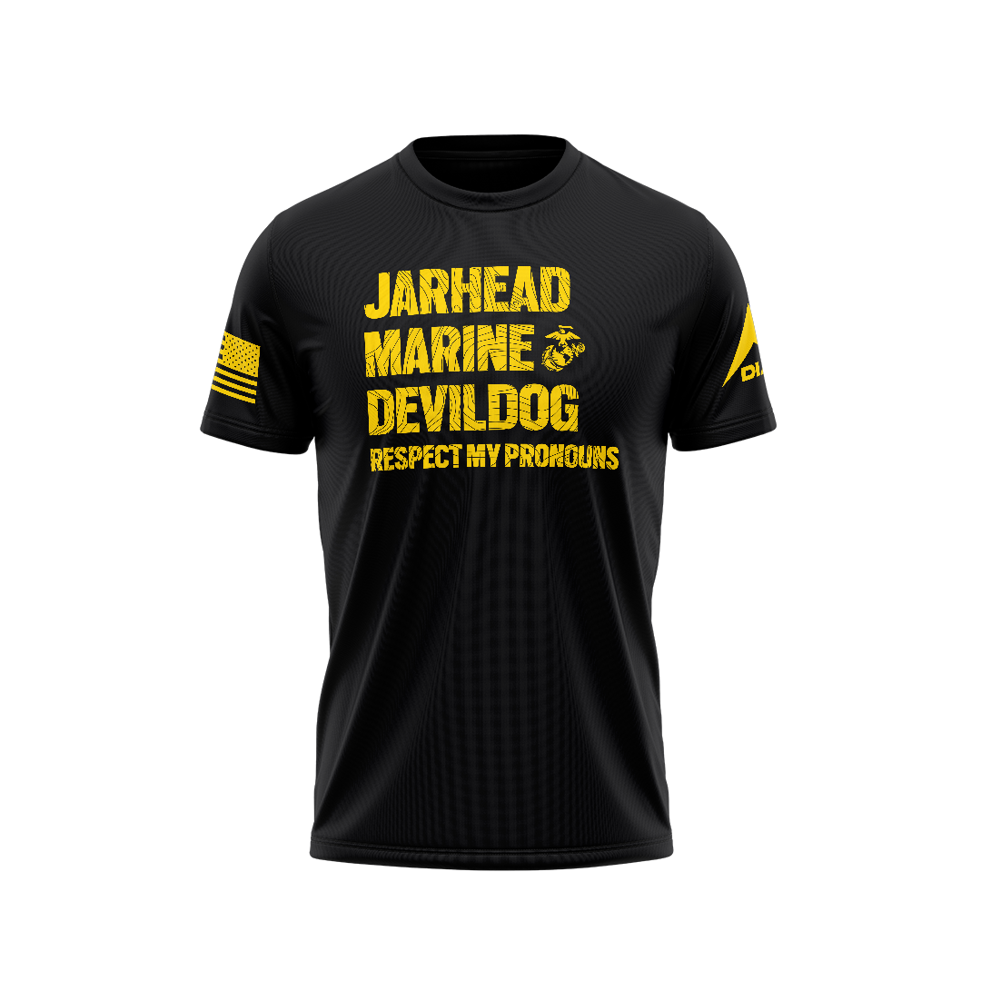 DIA Respect My Pronouns USMC Jarhead Version T-Shirt
