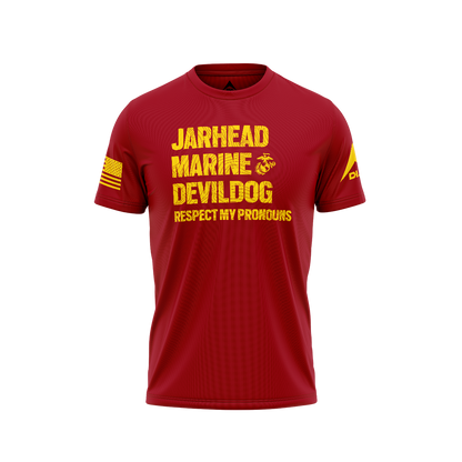 DIA Respect My Pronouns USMC Jarhead Version T-Shirt