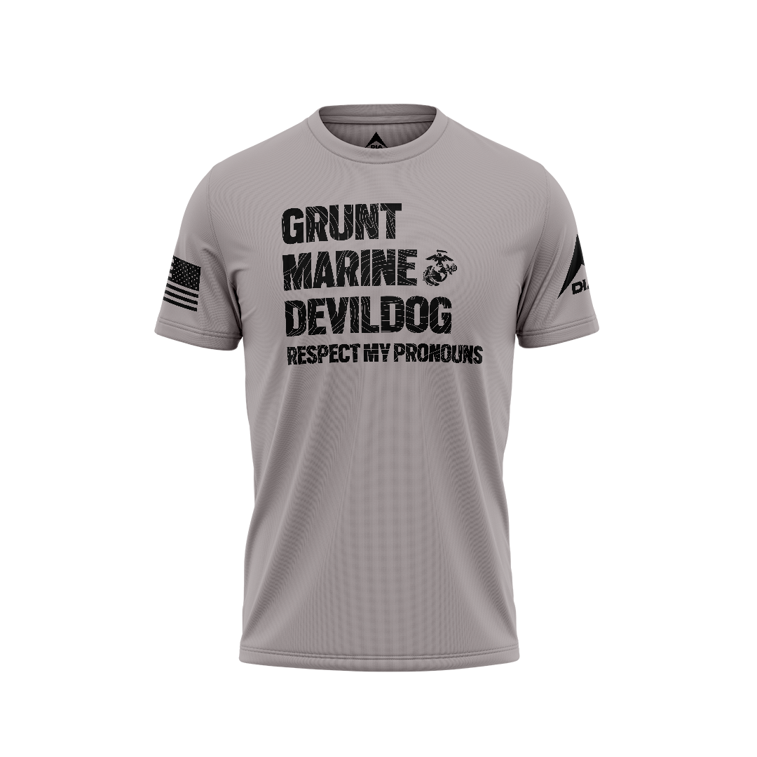 DIA Respect My Pronouns USMC Grunt T-Shirt