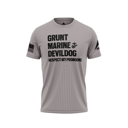 DIA Respect My Pronouns USMC Grunt T-Shirt