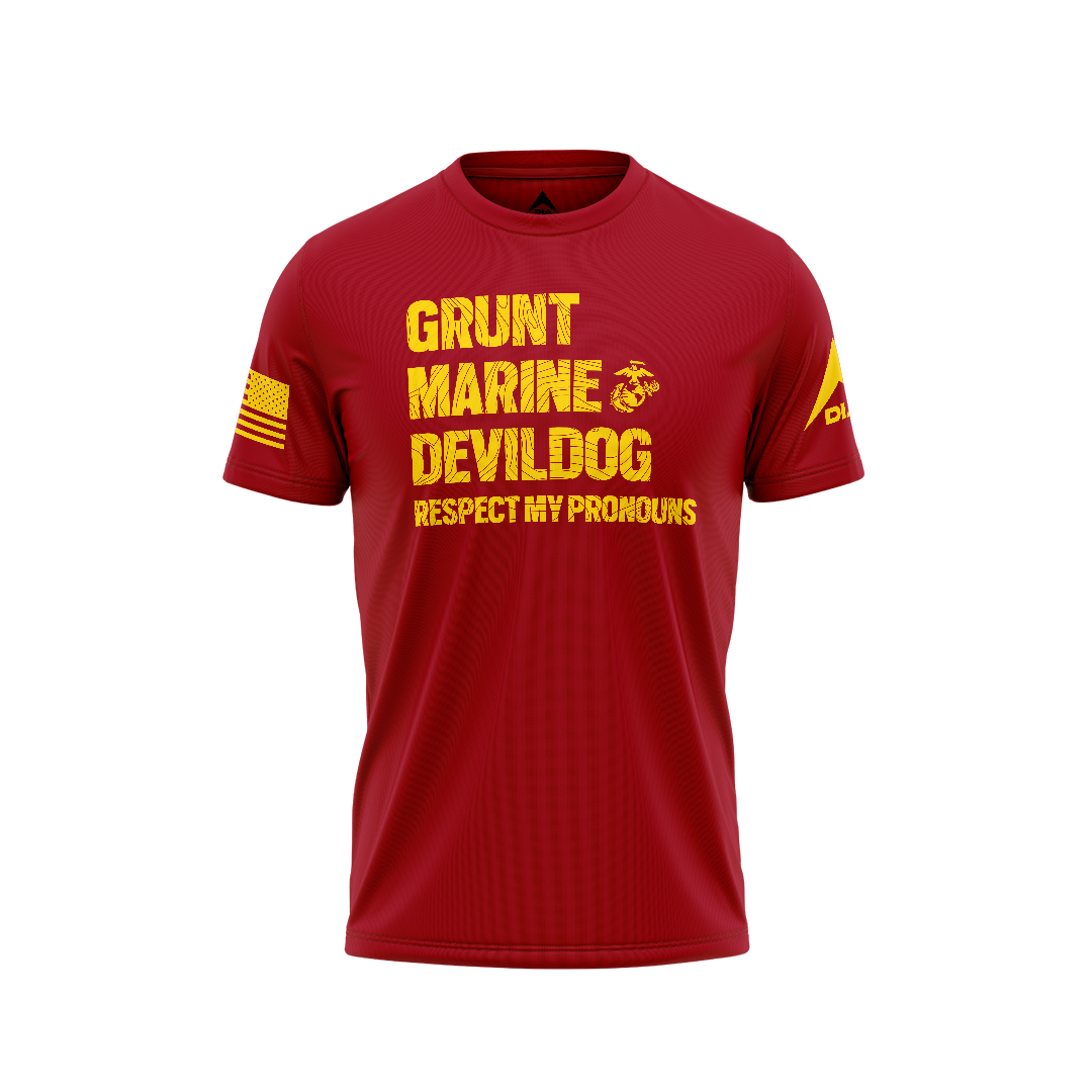 DIA Respect My Pronouns USMC Grunt T-Shirt