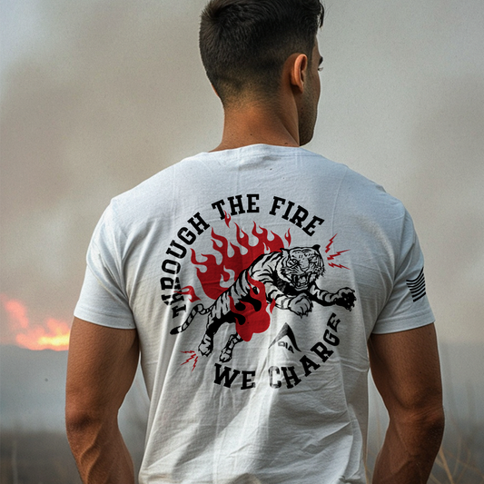 DIA Through the Fire We Charge Men's Tee Shirt