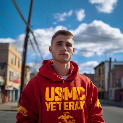 DIA USMC Veteran Mens Hoodie