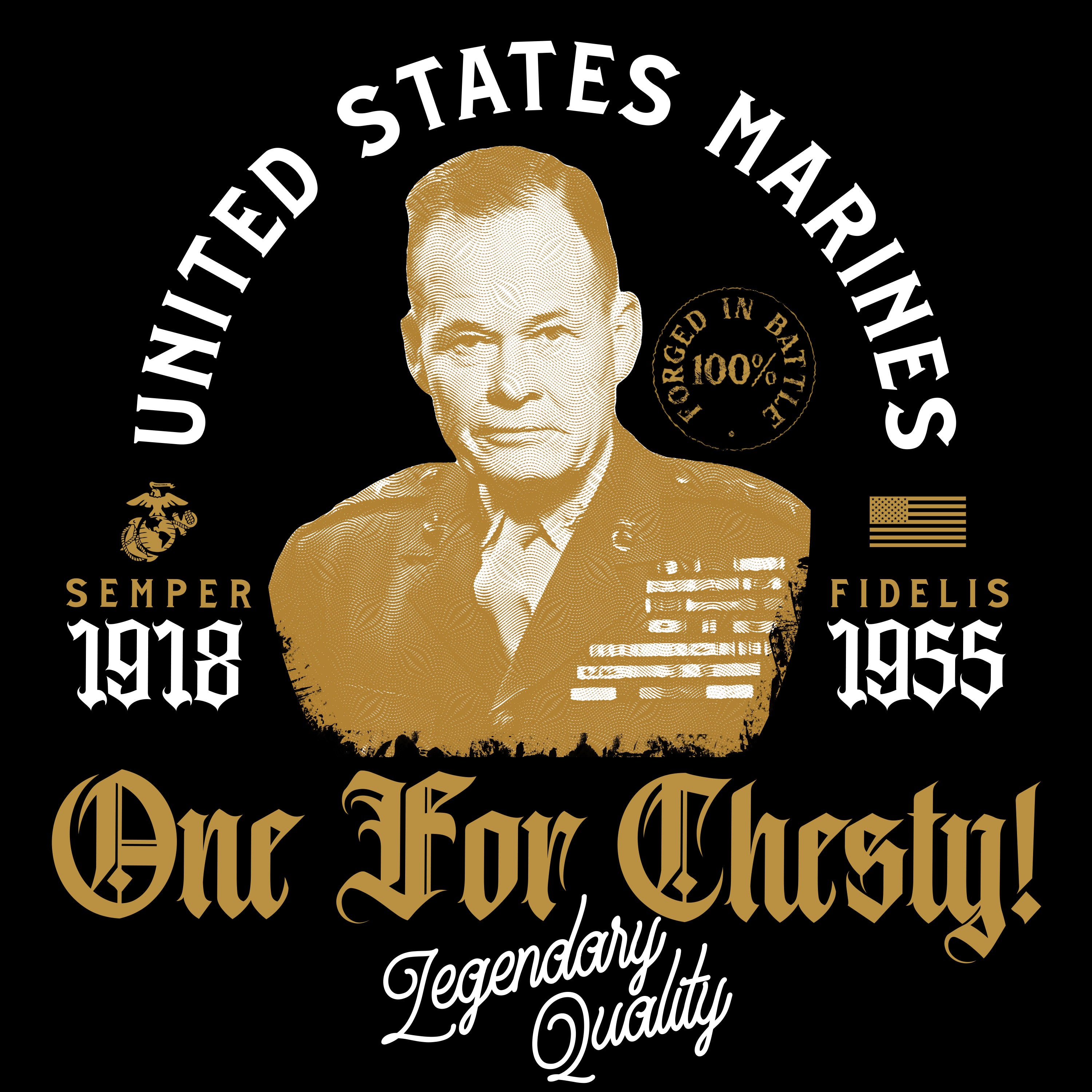 DIA Military Legends One For Chesty Mens T-Shirt