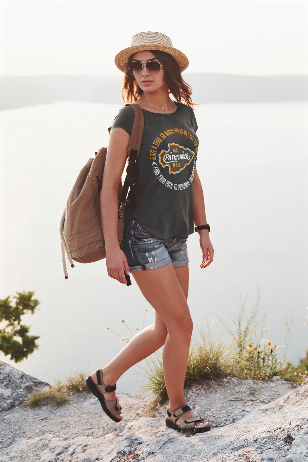 DIA Pathfinder Trailblazer T-Shirt | Heather Forest Green | Men & Women | Blaze Your Own Path to Success | Trailblazing into the Wilderness