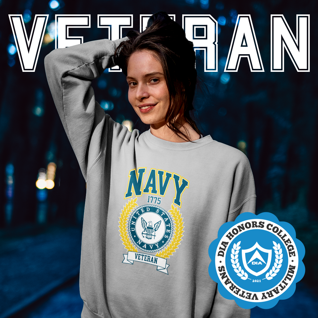 DIA U.S. Navy Vintage College Mens Sweatshirt