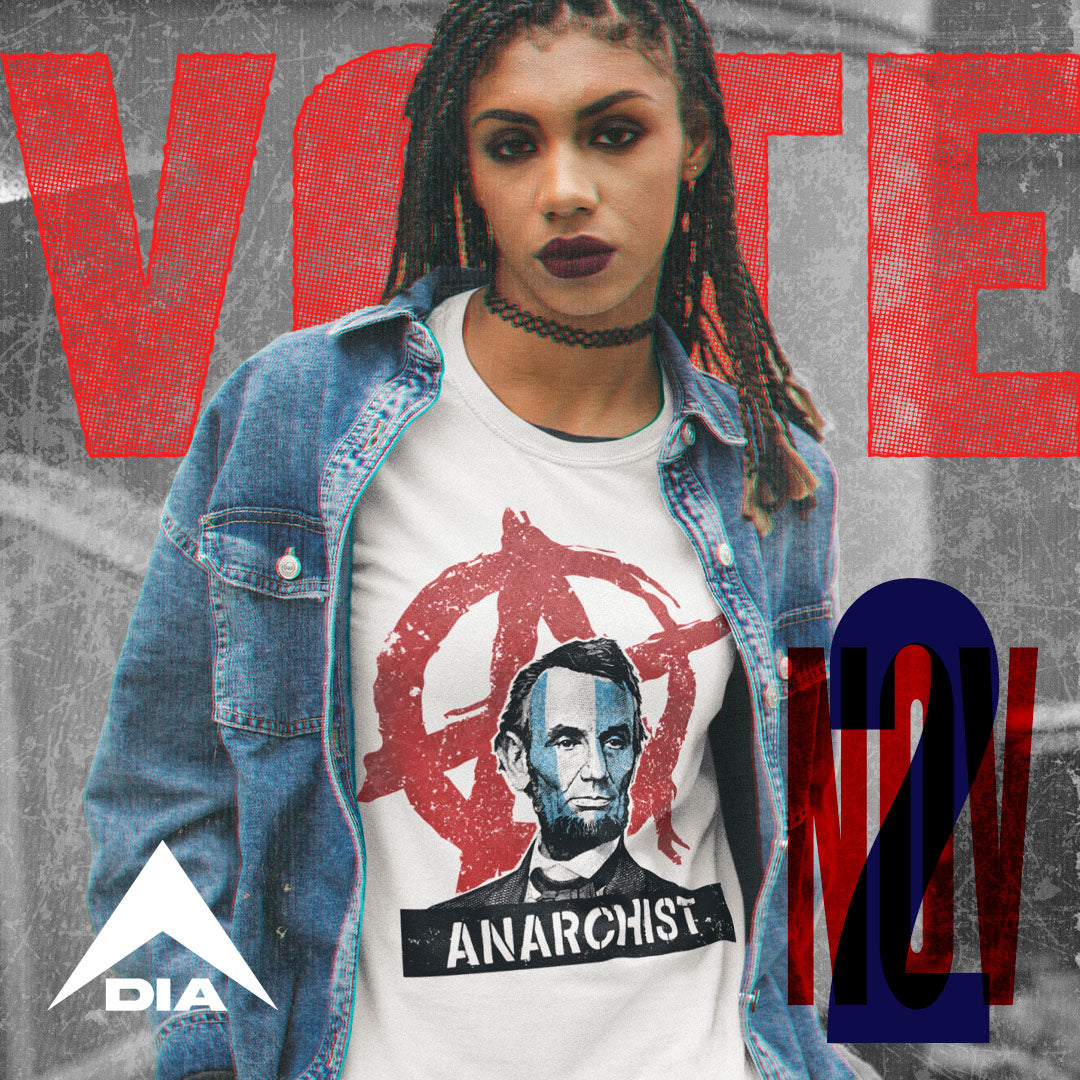 DIA Demand Better Anarchist Abe Mens T-Shirt