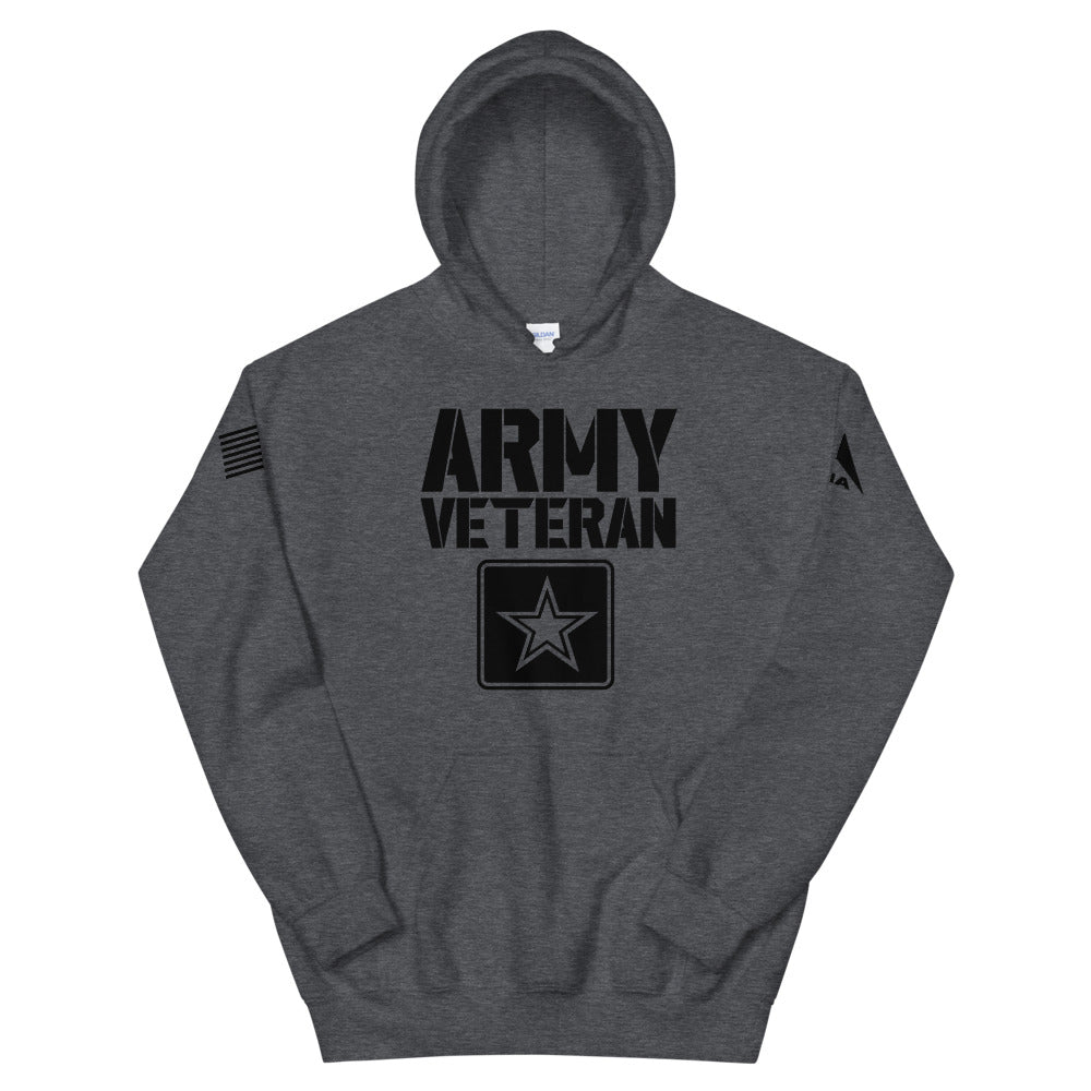 DIA United States Army Veteran Hoodie | Dark Heather Gray | Men & Women | An Army for Freedom | This We’ll Defend
