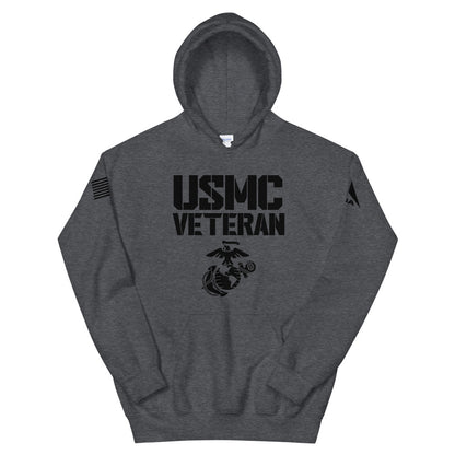 DIA United States Marine Corps Veteran Hoodie | Dark Heather Gray | Men & Women | Fighting & Winning America’s Battles Since 1775 | Once a Marine, Always a Marine