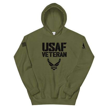 DIA United States Air Force Veteran Hoodie | Military Green | Men & Women | The Sky Was Never the Limit | Aim High … Fly-Fight-Win