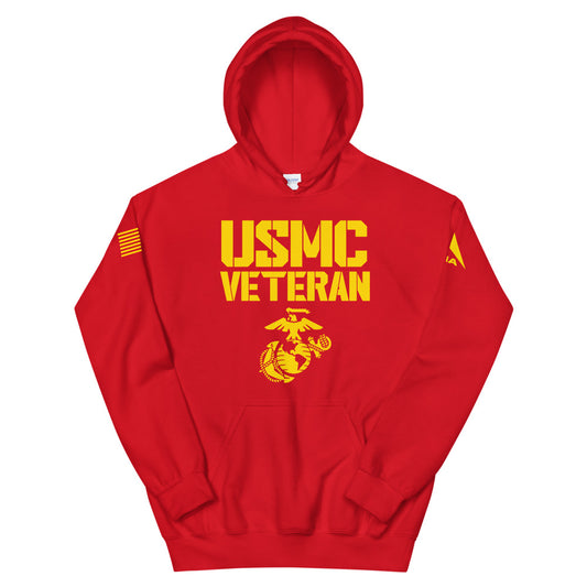 DIA United States Marine Corps Veteran Hoodie | Red | Men & Women | Fighting & Winning America’s Battles Since 1775 | Once a Marine, Always a Marine
