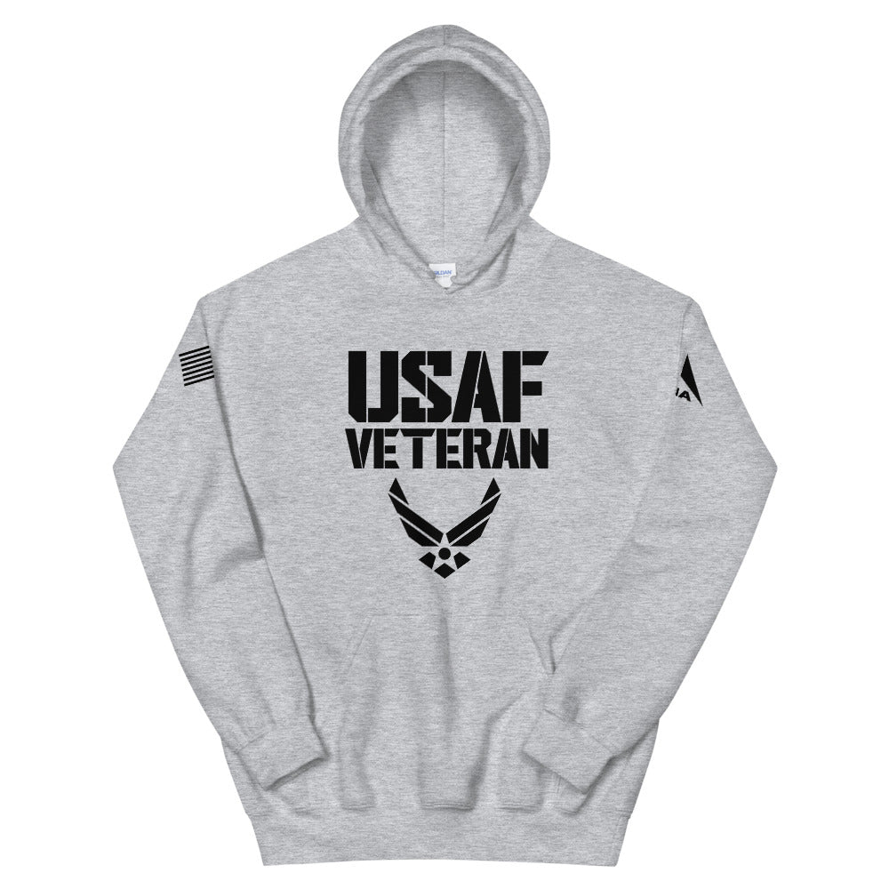 DIA United States Air Force Veteran Hoodie | Sport Gray | Men & Women | The Sky Was Never the Limit | Aim High … Fly-Fight-Win