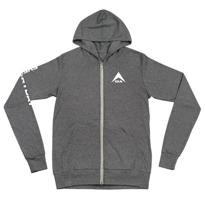 DIA Logo Everyday Zip Hoodie - Gray - Men & Women