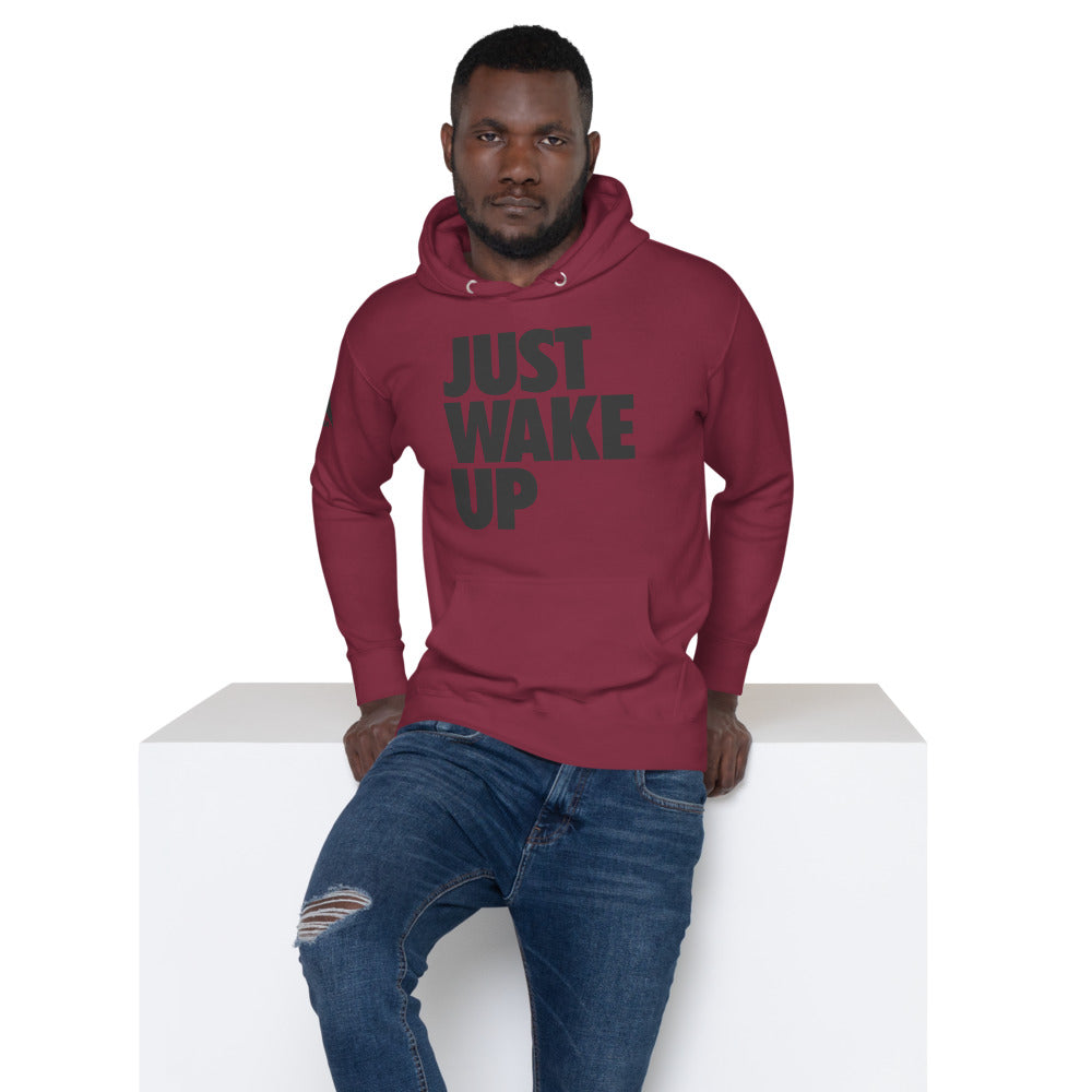 DIA Just Wake Up Hoodie | Maroon | Men & Women | You've Been Lied to | You Define Happiness & Success