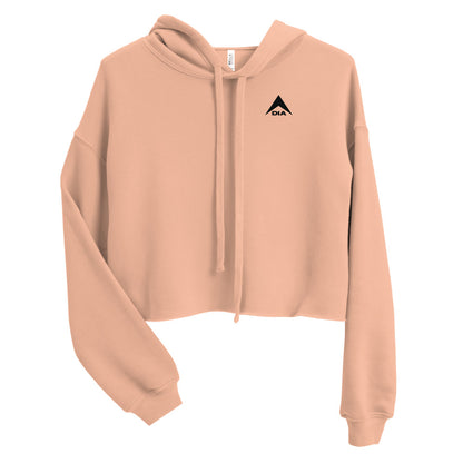 DIA Logo Women's Cropped Hoodie - Peachy Pink