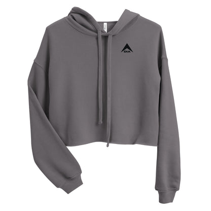 DIA Logo Women's Cropped Hoodie - Storm Gray